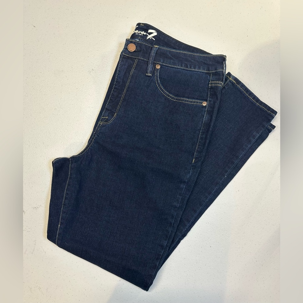 Seven7 High Rise Skinny Jeans Argon Dark Wash Denim MY1901E24 Size 12 NEW